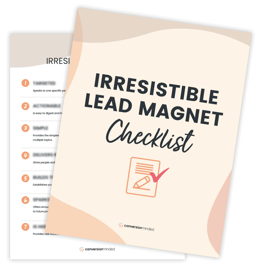 An image of the irresistible lead magnet checklist